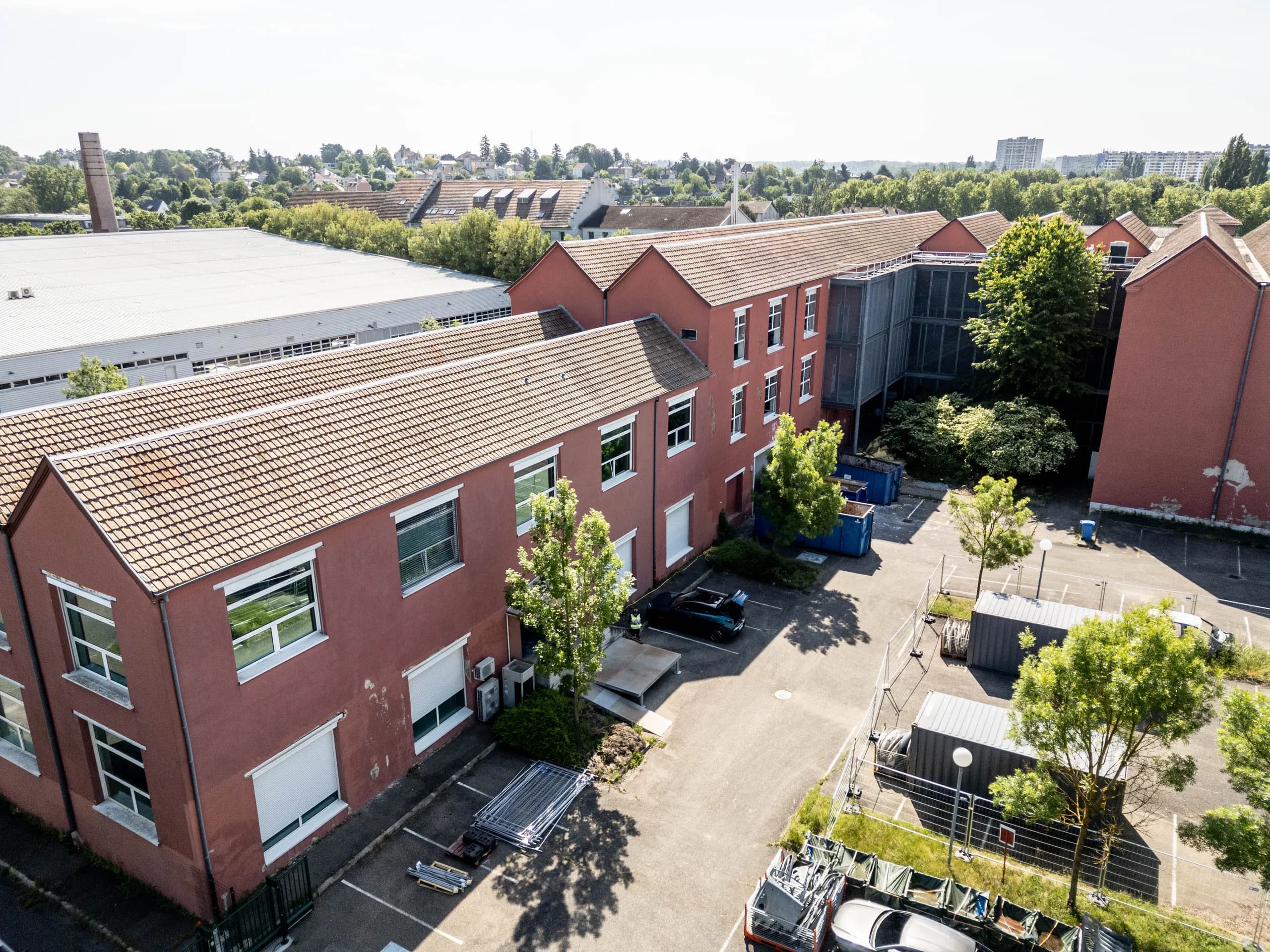 Drone vue chantier industriel Alsace