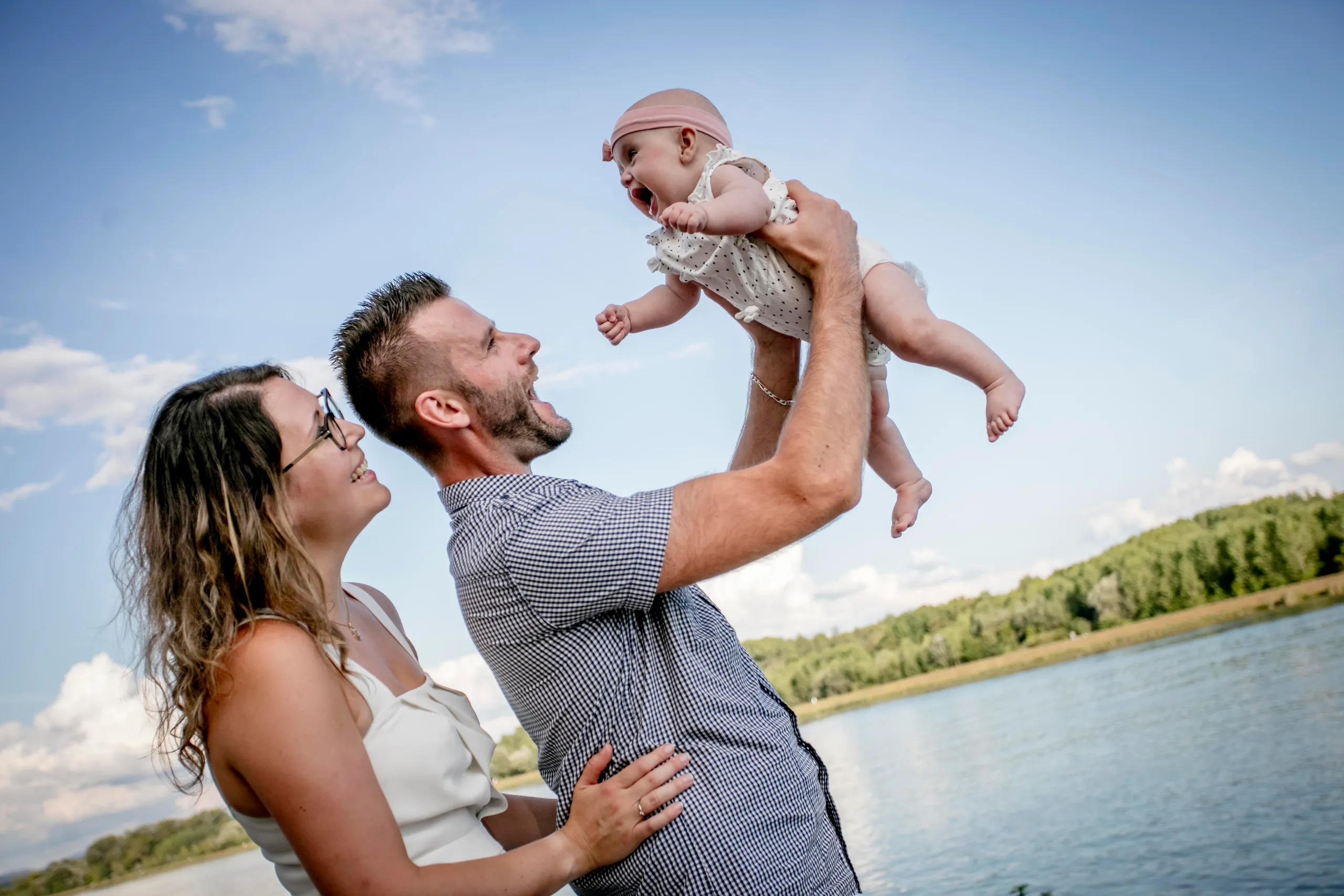 Portrait famille en couleurs