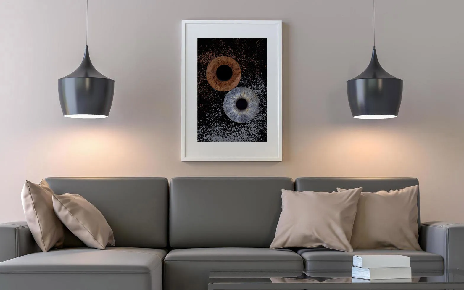 Tirage grand format iris dans un salon
